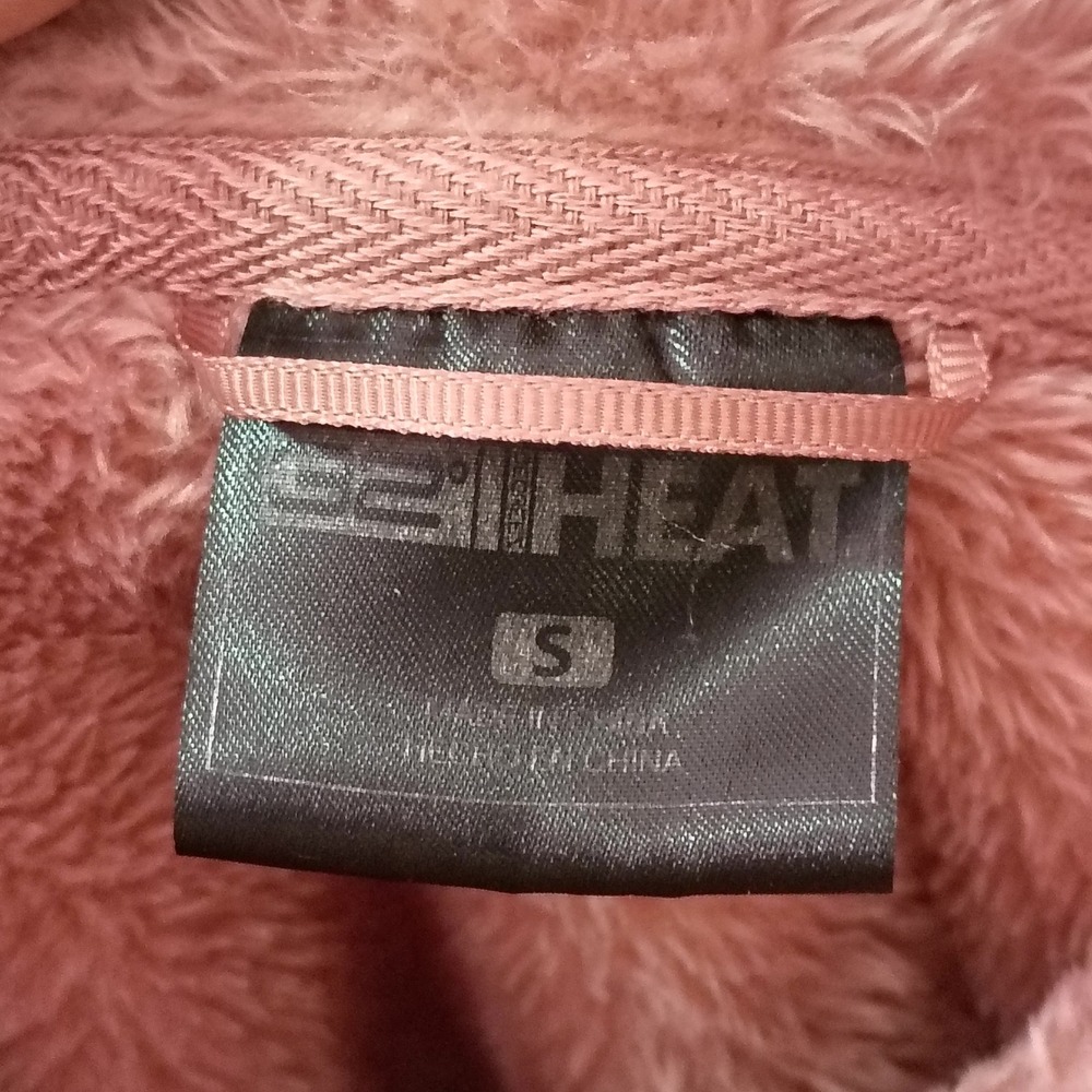 32 Degrees Heat Womens Dusty Rose Pink Plush Faux Fur Fleece Full Zip Jacket S - Picture 4 of 10